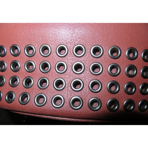 Coach 2014 Bleecker Maroon Leather Grommet Embellished Crossbody Bucket Bag - Picture 6 of 11